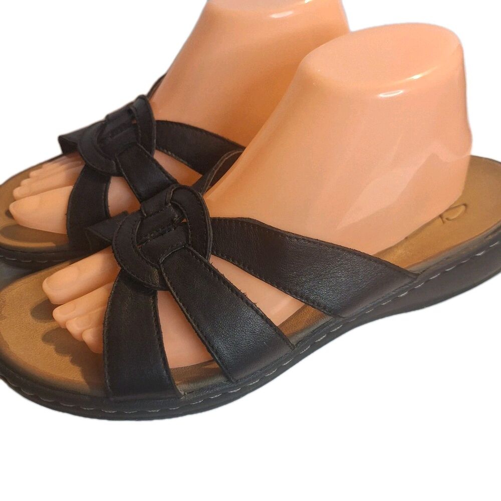 Sketchers Passenger Luxe Foam Black Leather Women's Sandals.  Size 10 - Picture 4 of 12